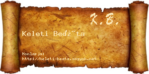 Keleti Beáta névjegykártya